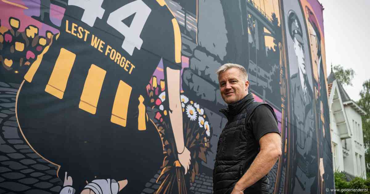Cor (46) hangt metershoog eerbetoon op voor laatste Arnhem-veteraan, maar één detail klopt niet