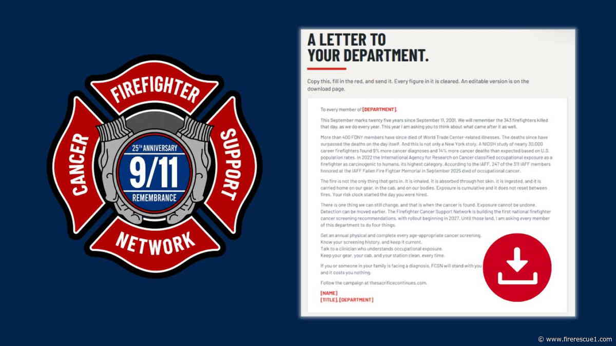 FCSN launches campaign for firefighter-specific cancer screening guidelines