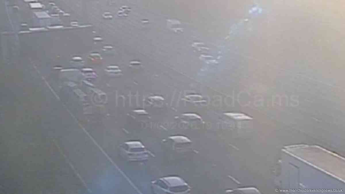 M60 traffic LIVE as 'multi-vehicle crash' sees lanes closed and drivers face long delays
