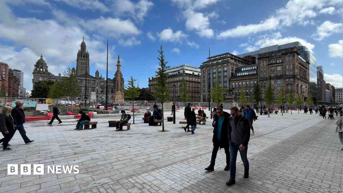 Glasgow's George Square partially reopens after major revamp