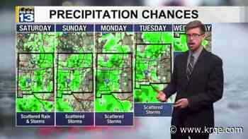 Shower, storm chances extend into Labor Day Weekend