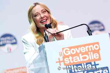 Meloni celebrates her Italian government's longevity during party rally in Bari