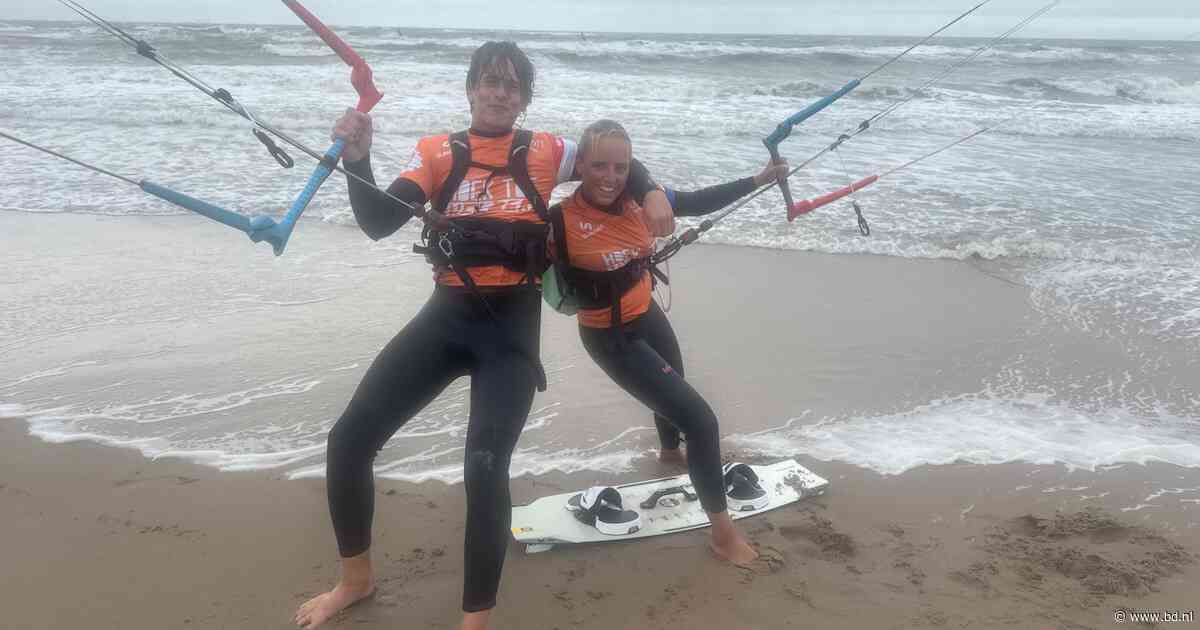 Brabants kitesurfduo Ole (21) en Senna (21) legt Hoek tot Helder af en houdt zelfs energie over voor een toegift