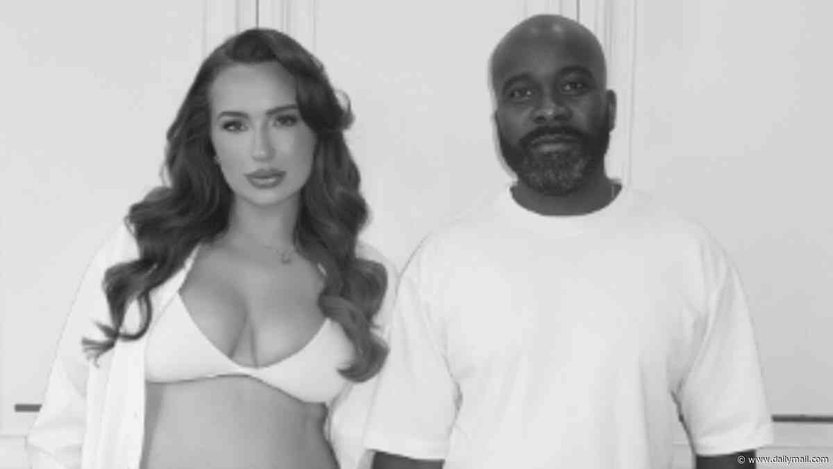 Melvin Odoom, 46, reveals he's set to become a father for the first time as his pregnant girlfriend Hannah Holland shows off baby bump in sweet snaps