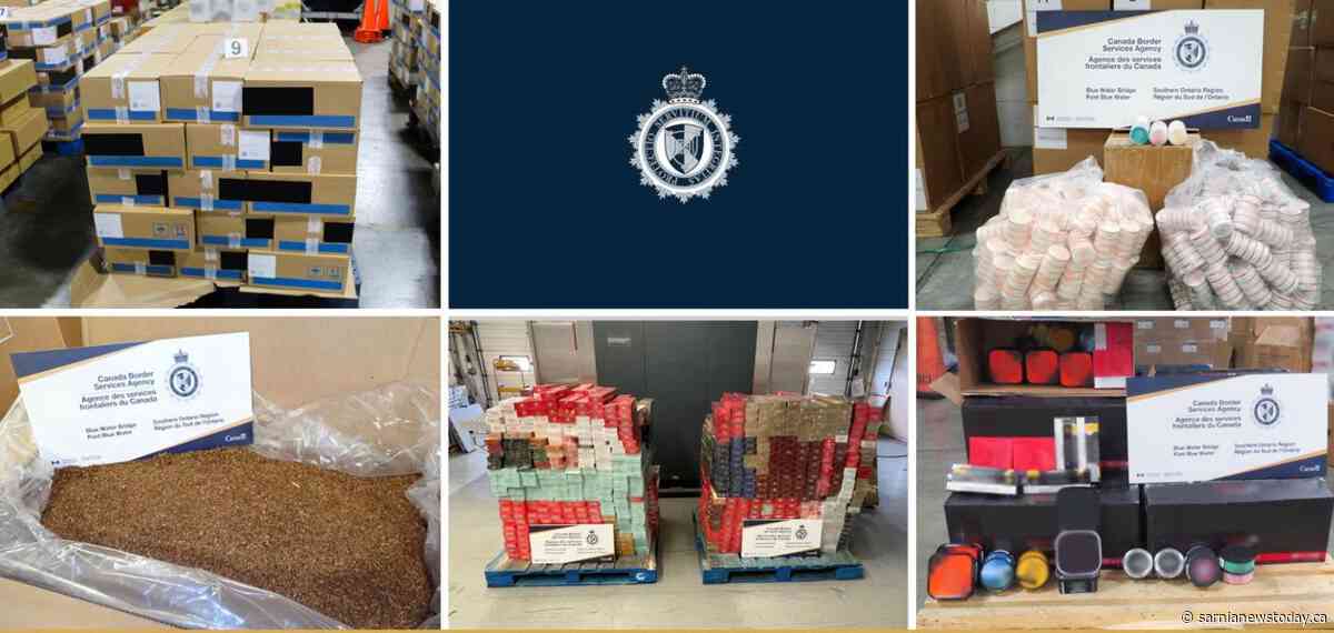 Over $13.8M in tobacco, nicotine products seized at southern Ontario border crossings