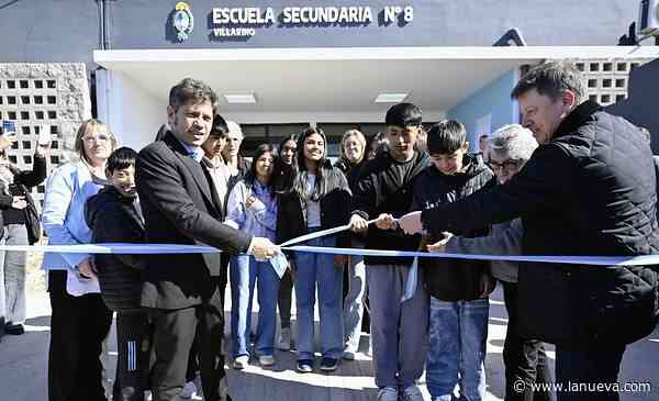Kicillof inauguró una escuela y puso en funcionamiento un acueducto en Villarino