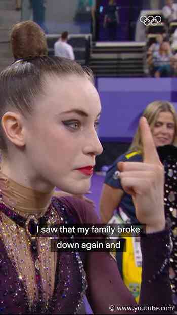 RAW emotion of the Olympic moment 🥹 #Gymnastics