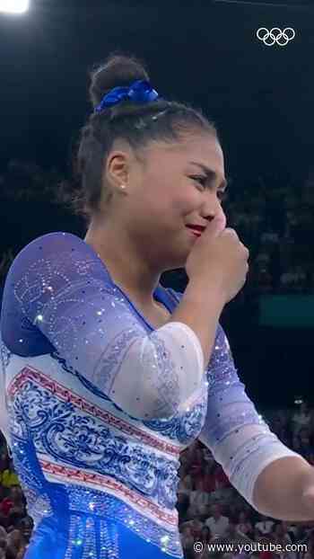 Hillary Heron made history landing a Biles element at #Paris2024. 🤸#Olympics