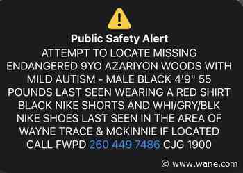 FWPD asks for help in finding missing and endangered 9-year-old boy