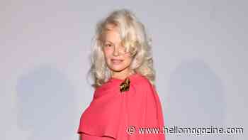 Pamela Anderson, 59, is a blonde bombshell in dramatic red gown