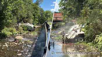 2 people seriously injured after garbage truck crashes into river in Bristol
