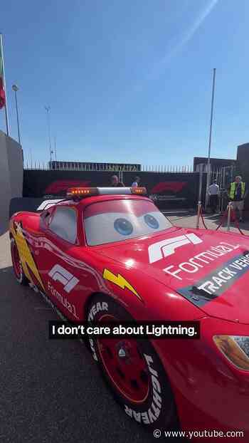 The only driver in the paddock who is NOT in love with Lightning McQueen 😂 #f1 #cars