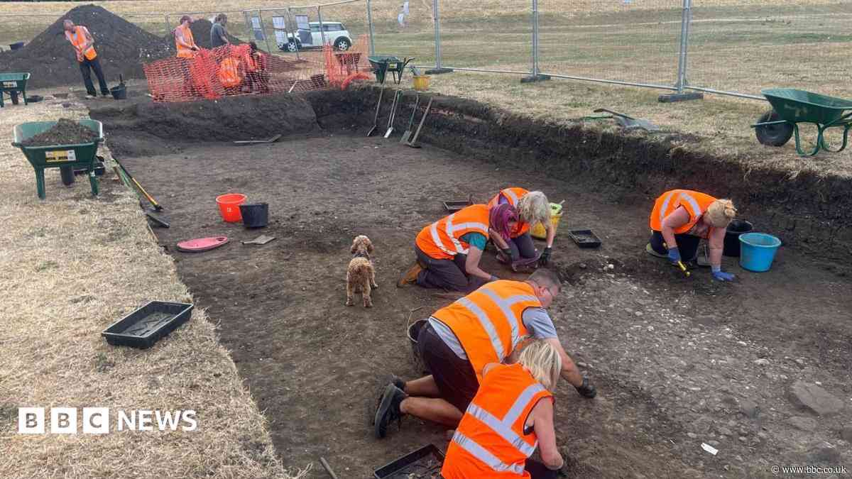 Roman coins and cremated remains found during dig