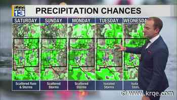 Storm chances continue for parts of New Mexico through Labor Day weekend
