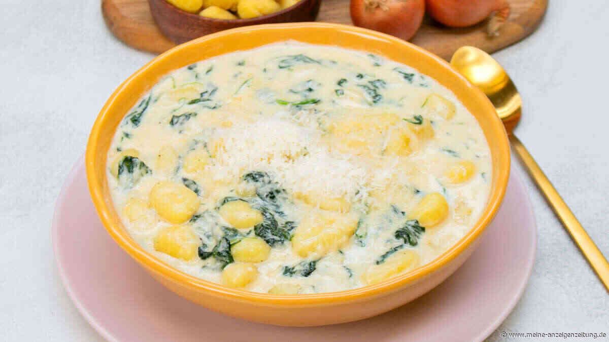 Gnocchi in Spinat-Käse-Sauce: cremig, würzig und in 15 Minuten fertig