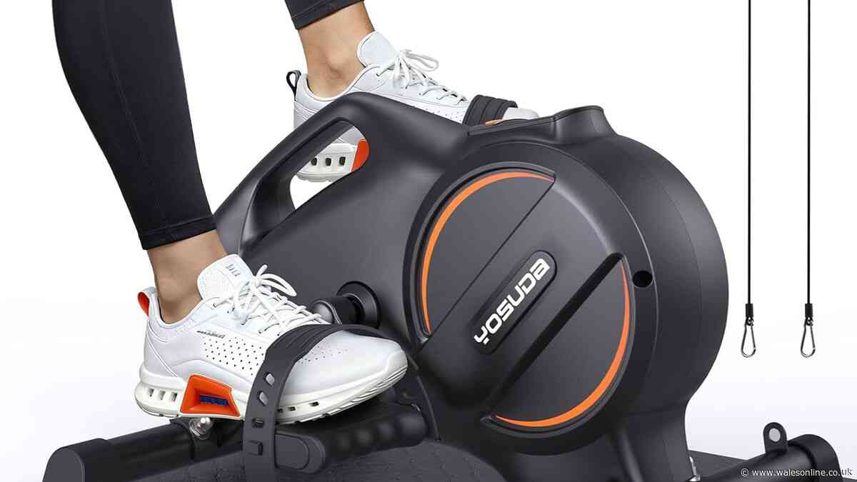 Pedal while you work with the YOSUDA mini-exercise bike
