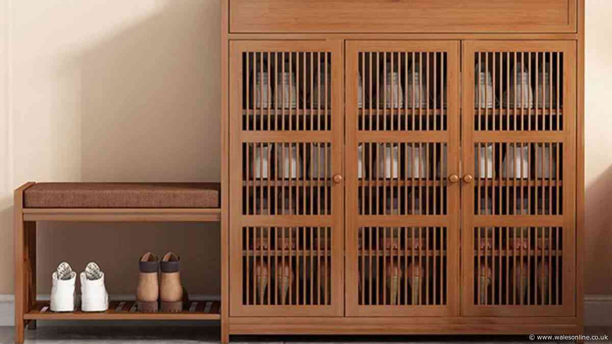Stylish shoe storage with built-in bench perfect for hallway upgrades drops below £75