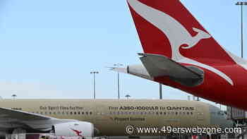 49ers land in Melbourne ahead of next week's game vs. Rams