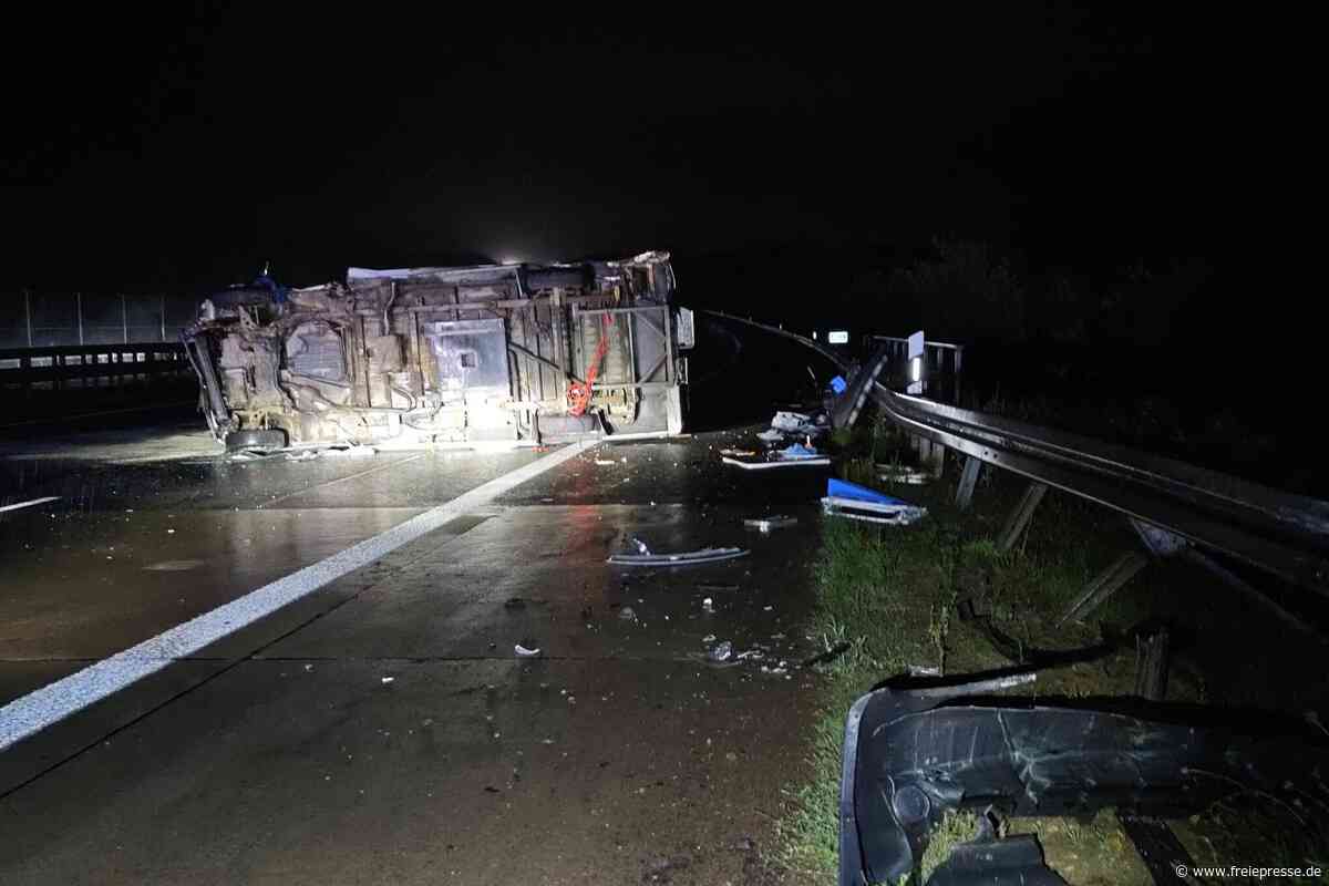 Hainichen: Crash auf der Autobahn