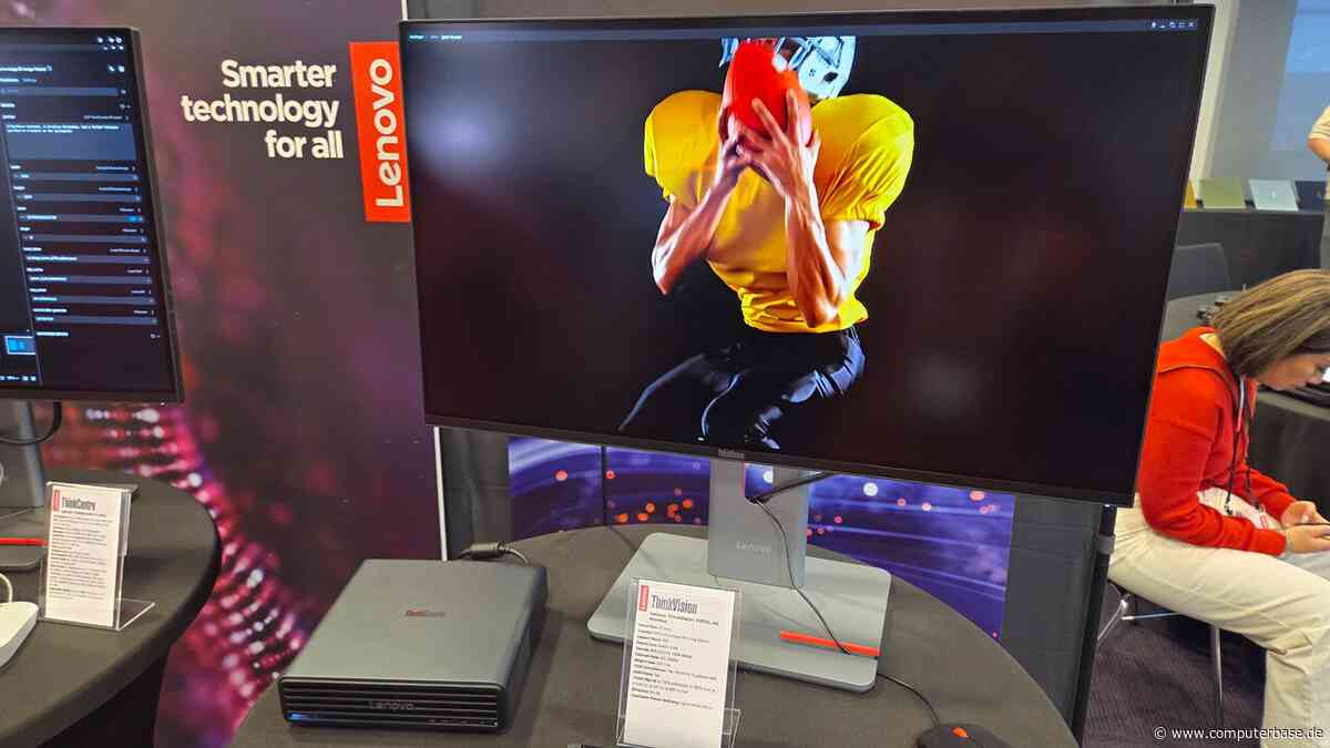 Lenovo Thinkvision: Office-Monitore mit Printed OLED, KI-Webcam und 24 Hz