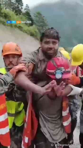 Twee mensen na 9 dagen gered uit tunnel in Nepal | RTL Nieuws