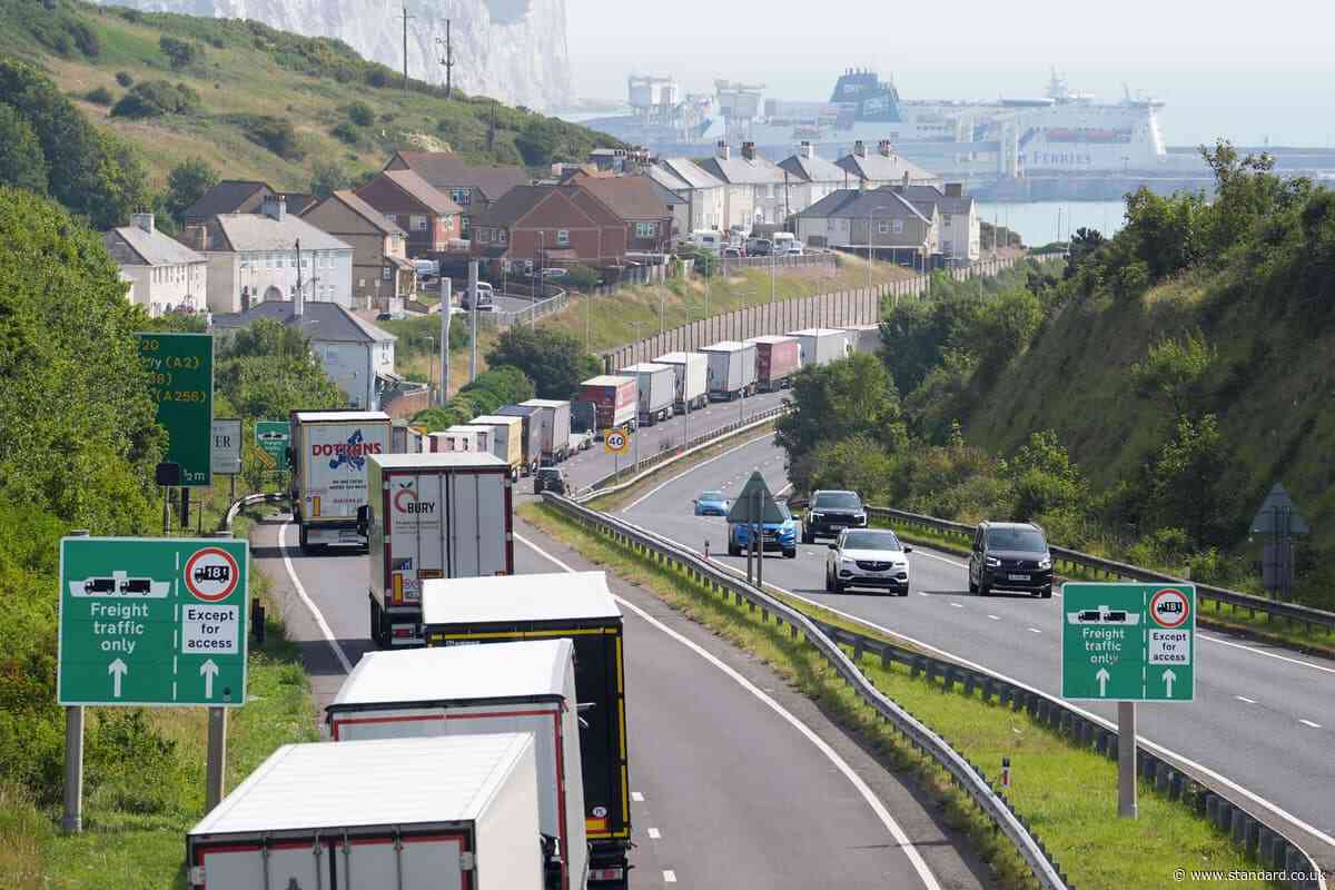 Masked demonstrators block traffic in and out of Port of Dover