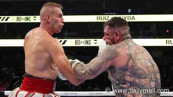 Anthony Joshua's conqueror Andy Ruiz is PUMMELLED with punches and brutally beaten on his return to the ring after two years - but incredibly insists he WILL keep fighting