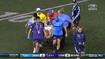 Storm winger leaves on a stretcher before sin bin