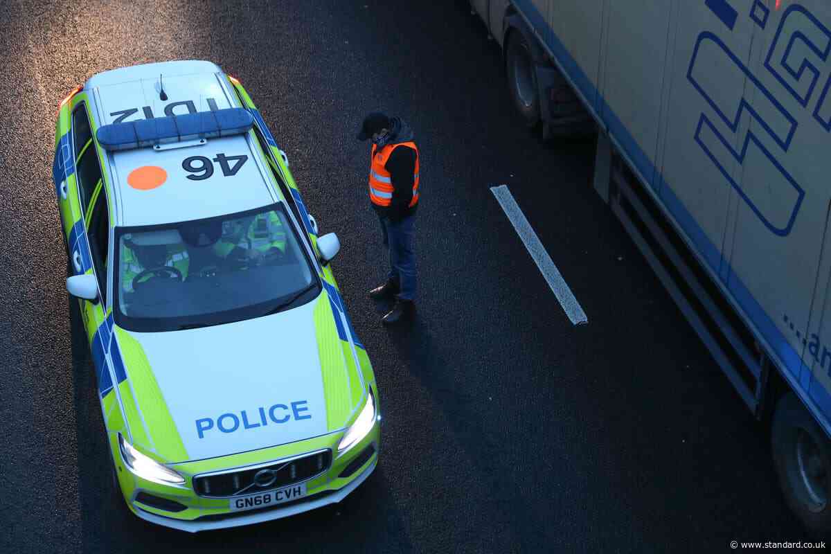 Black-clad masked ‘stop the boats’ protesters block roads in Dover