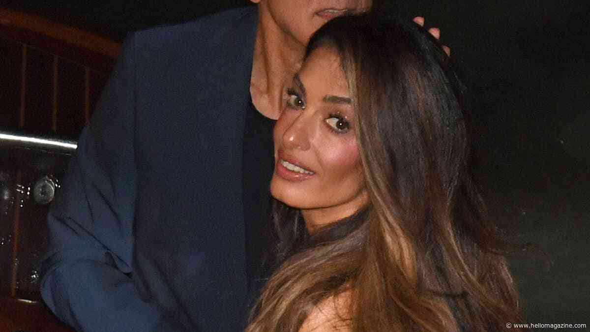Amal Clooney shows off endless legs in glitterball mini dress