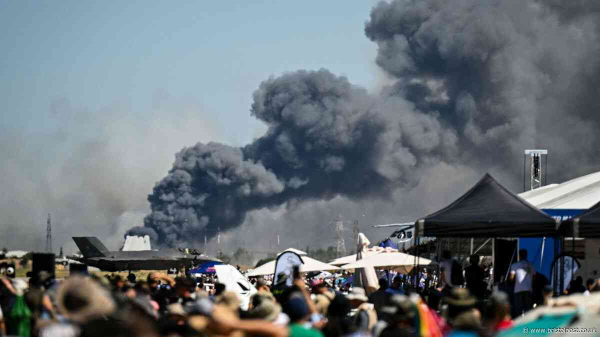Air force jet crashes at aerial show in Greece