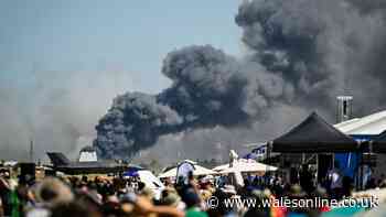 Air force jet crashes at aerial show in Greece