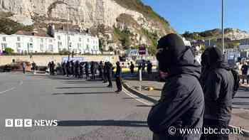 Disruption at Port of Dover as masked men hold protest