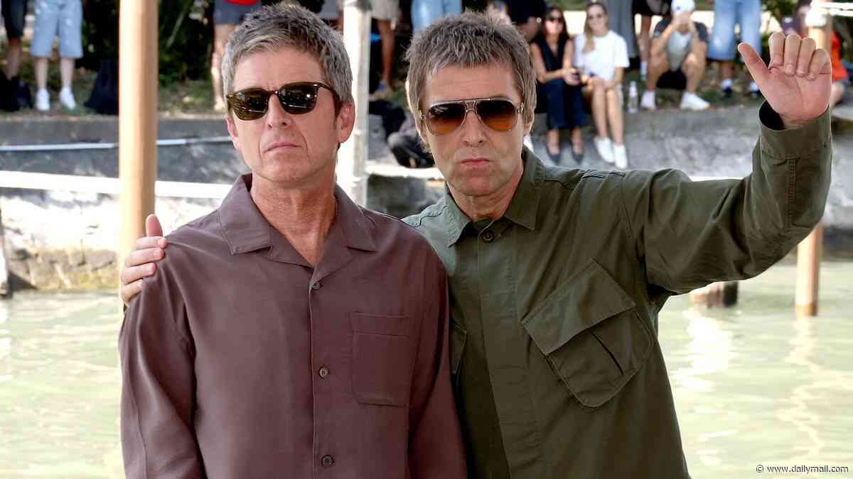 Noel Gallagher says the 'music brought us together' as he reveals how he and Liam overcame their feud in new Oasis documentary as the pair put on a brotherly display at Venice Film Festival ahead of premiere