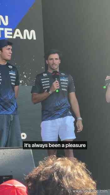 Carlos addressing the incredible Italian fans at Fan Forum, in their language 🇮🇹💙 #f1