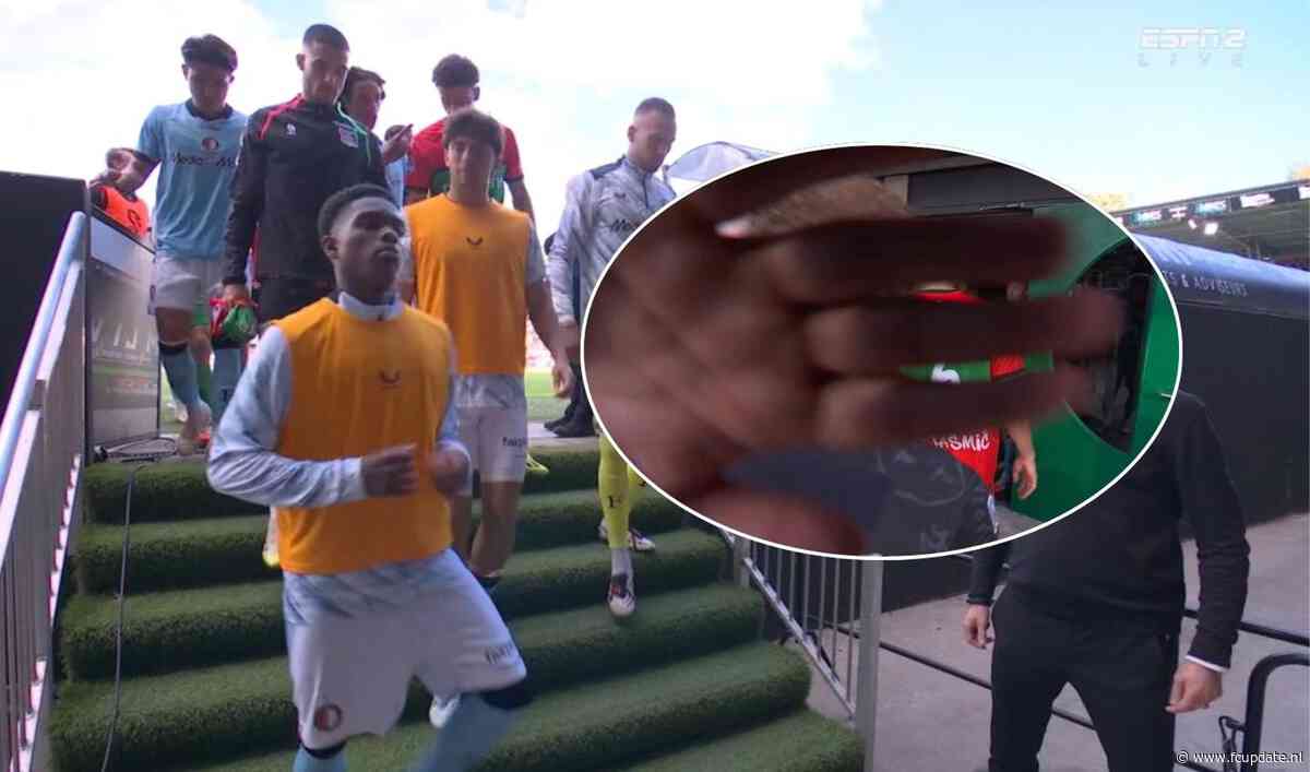 Camera weggehouden bij opstootje NEC - Feyenoord: ‘Loop door, loop door!’