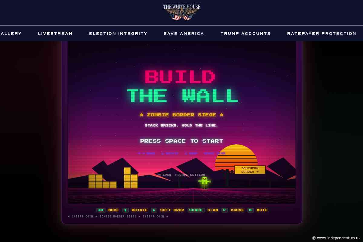 Tetris owner lashes out at Trump team over ‘Build the Wall’ arcade game on new White House site