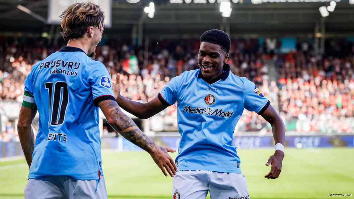 Debutant Schaken (17) draagt met prachtgoal bij aan zege Feyenoord op NEC