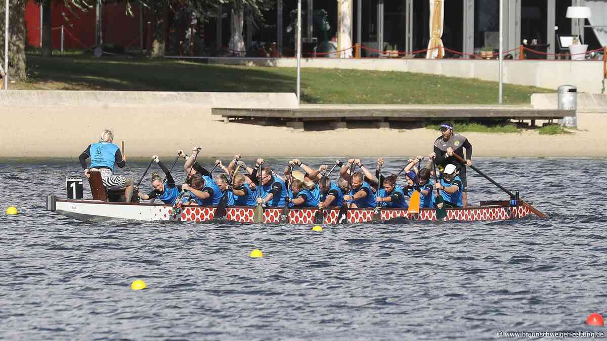 Drachenboot-Cup in Wolfsburg: 53 sportliche Bilder vom ersten Tag auf dem Allersee