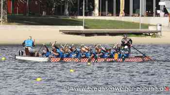 Drachenboot-Cup in Wolfsburg: 53 sportliche Bilder vom ersten Tag auf dem Allersee