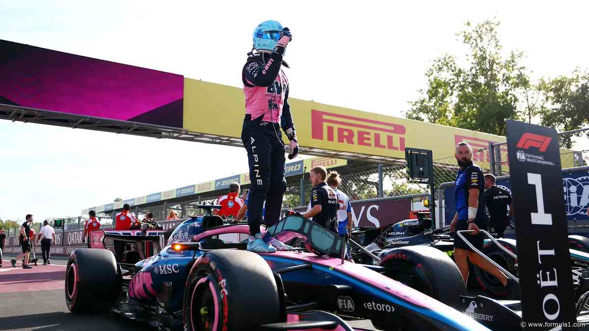 Gasly reacts to shock pole position for Italian GP