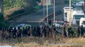 Leeds couple's terror as masked anti-migrant demonstrators block roads