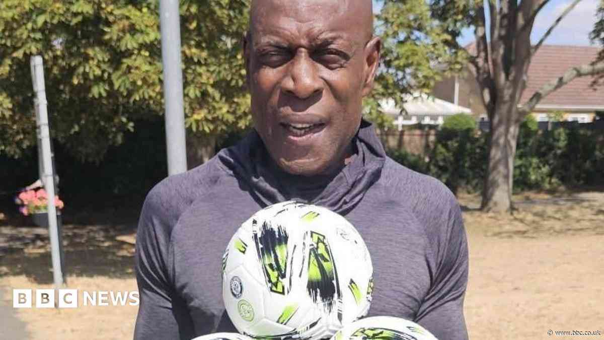 Ex-world champ Bruno delivers footballs to parks