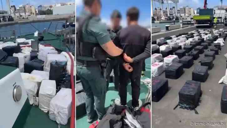 Drugsboot met duizenden kilo’s cocaïne onderschept ten zuiden van Gran Canaria