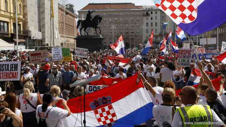 Protestmars in Zagreb tegen trage Kroatische overheid in afvalschandaal