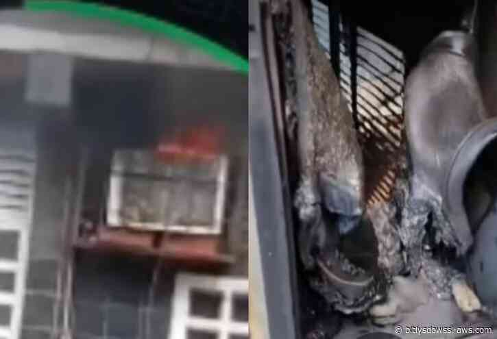 Fuertes fluctuaciones eléctricas provocaron incendio tras explotar un aire acondicionado en Maracay