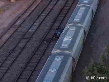 UPDATE: One person dead after colliding with a train on Southbound I-35 near SE 15th Street