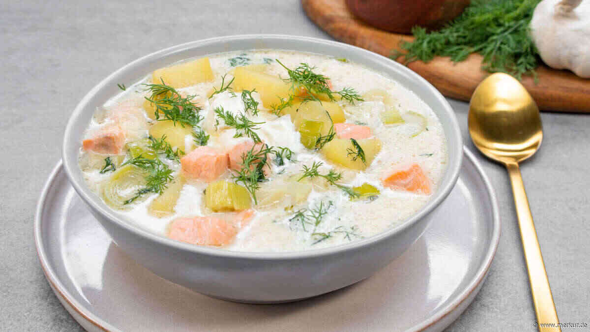 Schwedische Sommersuppe – Lachs, Lauch und Dill in einer erfrischenden Suppe vereint