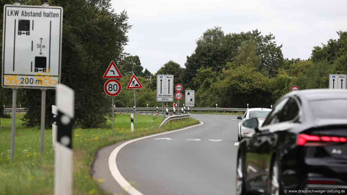 Neue Autobahnbrücke in Wolfsburg: Für Umleitung wird üble Schlagloch-Piste saniert