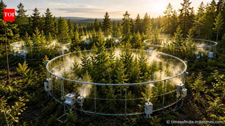 Scientists exposed a Wisconsin forest to extra CO₂ for 11 years; productivity rose 39%, but ozone cut gains